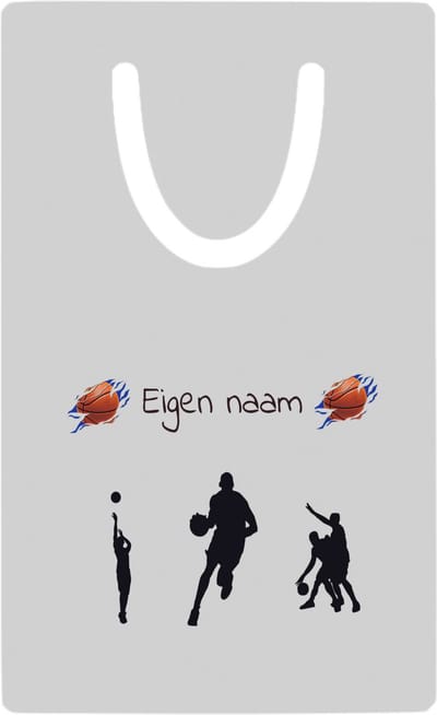 Hacebo® - Basketbal met eigen naam - metalen boekenlegger - Basketbal - Jongens en meisjes - Cadeau - Verjaardag - Geschenk - Gepersonaliseerd - Jongens en meisjes Bladwijzer boekenleggers - 7.6 cm x 5cm