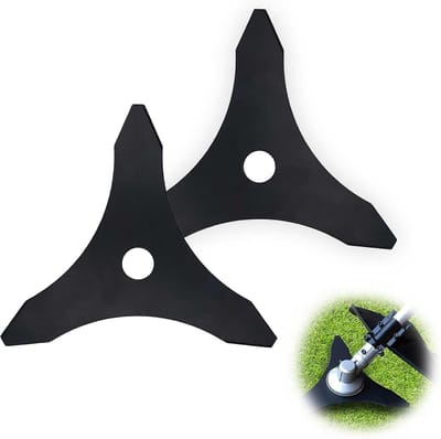 Universeel grastrimmermes - 2 stuks thermisch grastrimmermes - 25,4 mm gatdiameter - bosmaaierschijf met drie tanden voor grasmaaiers - tuinaccessoires
