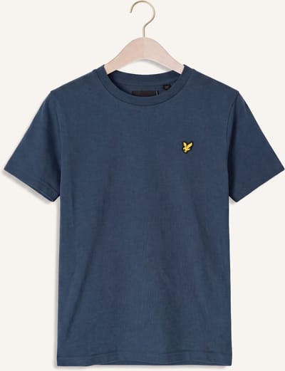 Lyle & Scott Plain T-shirt Polo's & T-shirts Jongens - Polo shirt - Donkerblauw - Maat 122/128