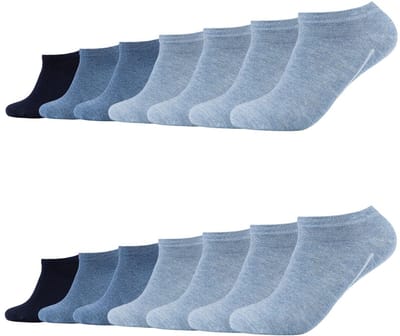 camano, Sneakersokken, korte sokken, damessokken, herensokken, multipack, 14-delige set, 14 paar, unisex sneakersokken, sportkousen, enkelsokken, vrijetijdslopen, sport, dagelijks gebruik, training, comfortabele boord zonder elastische druk.