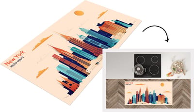 Keukenloper - Loper keuken - New York - Afbeelding - Zon - 120x60 cm - Keukenloper vinyl
