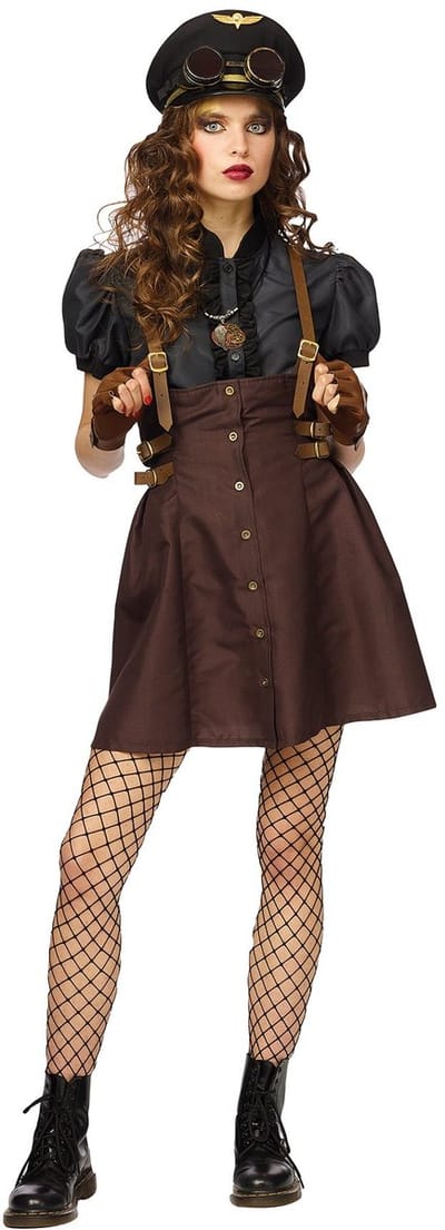 Steampunk Stewardess kostuum - Maat 36