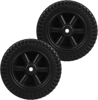 Reservewielen voor Grasmaaier - Loopmaaier Wielen - Apparatuur Verplaatsen - Hittebestendig HDPE Materiaal - 15 cm diameter - Zwart