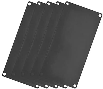 5 stuks roestvrij staal blanco tags 100 x 60 mm rechthoekige labels voor gravure met 4 gaten - DIY naamplaatjes
