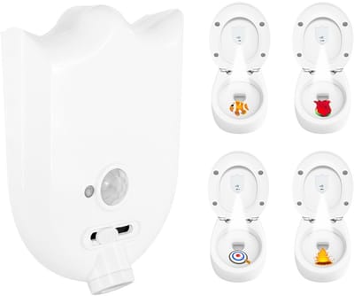 Toiletpotverlichting-Toiletpot · Verlichting - LED - WC - Toilet lamp · Nachtlamp Verlichting met Bewegingssensor - Multicolor · 4 soorten patrone