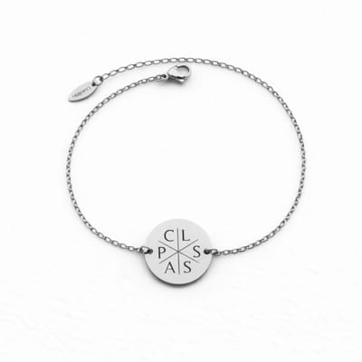 Munt Armband met 6 Initialen Zilver