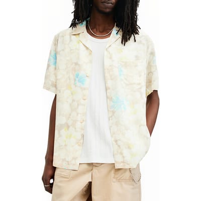 AllSaints Nevada Ss Shirt Wicker White Maat: XS | Casual Overhemden Outlet | Heren | Ecru