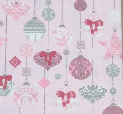 Servetten Abstract Decorations Rose 33 x 33 cm