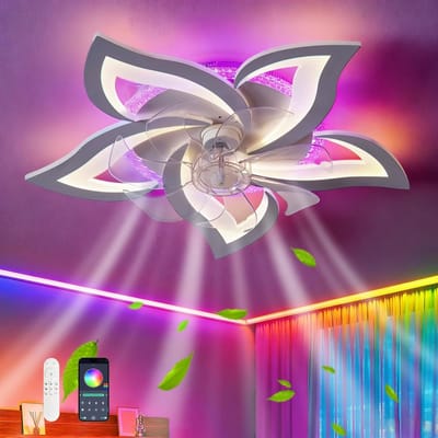 Equivera Plafonniere met Ventilator - Plafondventilator - Plafondventilator Afstandsbediening - Plafondventilator Slaapkamer - Plafond Ventilator met Verlichting - Plafondlamp - Plafonniere - Ideaal voor in uw slaapkamer!