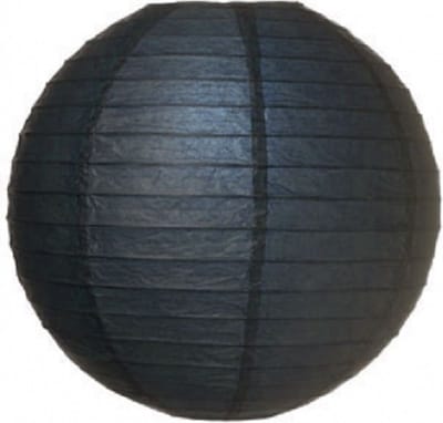 5 x Brandvertragende lampion zwart 75 cm - brandwerend