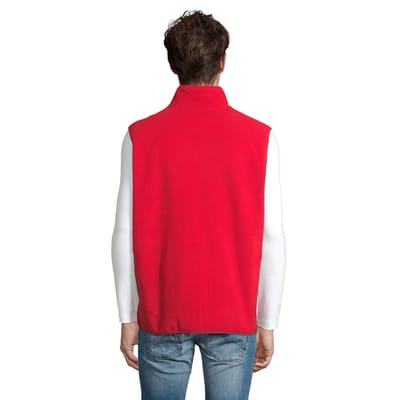 SOLS Uniseks Fleece Bodywarmer met rits voor volwassenen (Rood)