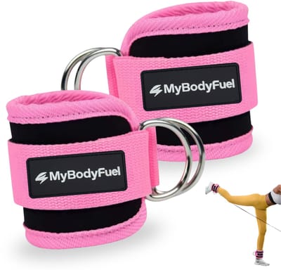 MyBodyFuel - Enkelband Fitness - Ankle Strap Fitness - Ankle Cuff Strap - 2 Stuks - Roze