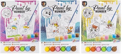 Grafix Schilderen op nummer A4 formaat (1 stuk) assorti