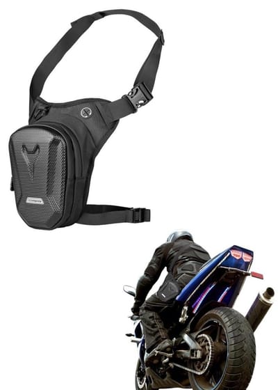 1 stuk - Motorfiets beentas - Tactische fietstas - Waterdichte sportheuptas - Reflecterende verstelbare riem - Motoraccessoires - Zwart - Geschikt voor hardlopen, fietsen, motorsport
