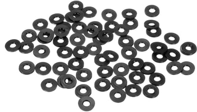 Dailygoods - M METERXITY Afdichtingsset, rubber, zwart, M6, platte sluitringen, rubber, 6 mm, ID, 13 mm, Od 1,6 mm dik, afdichtingen voor doucheslangen voor schroeven, kranen, tuinslangen van rubber, 100 stuks