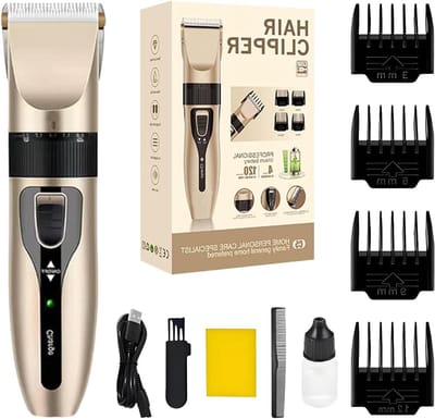 Haar Tondeuse Mannen - Elektrische Trimmer - Precisie Verzorging - Stille Krachtige Motor - 90 Min Gebruik - Zwart