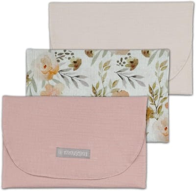 Luiertas Set - Baby Organizer Tassen - Baby Verzorging - Waterdichte Voering - 30 x 21 cm - Bloemen Mix