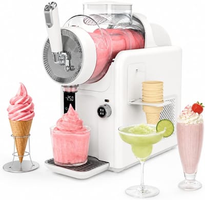 IJsmachine Slushie Maker - Soft Ijs Apparaat - Thuis Drankjes Maken - Geen IJs Nodig - 2L Capaciteit - Wit