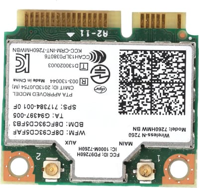 Draadloze Wifi Kaart - Netwerkkaart Bluetooth - Laptop Upgrade - Mini PCI-E Interface - 6 x 4 x 1 cm
