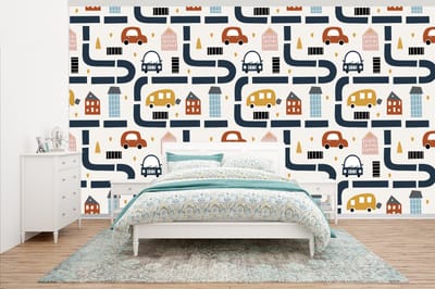 Behang - Fotobehang Design - Jongens - Auto - Kinderen - Breedte 500 cm x hoogte 280 cm