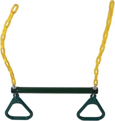 Trapeze Ring Set - Fitness Hangen - Kracht Coördinatie - Gepoedercoat Staal - 73 x 45 cm - Groen