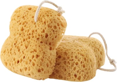 2 stuks Grote Douche Spons Voor Zachte Exfoliatie, Poreus En Absorberend, Duurzaam Met Een Handige Lus Voor Het Drogen, Geschikt Voor Alle Huidtypes