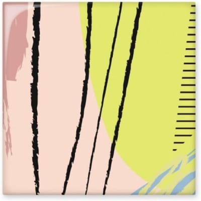 Keramische Tegel - Wanddecoratie Steen - Keuken Wanddecoratie - Handgemaakt Uniek Patroon - 107 x 107 cm - Abstract Planten