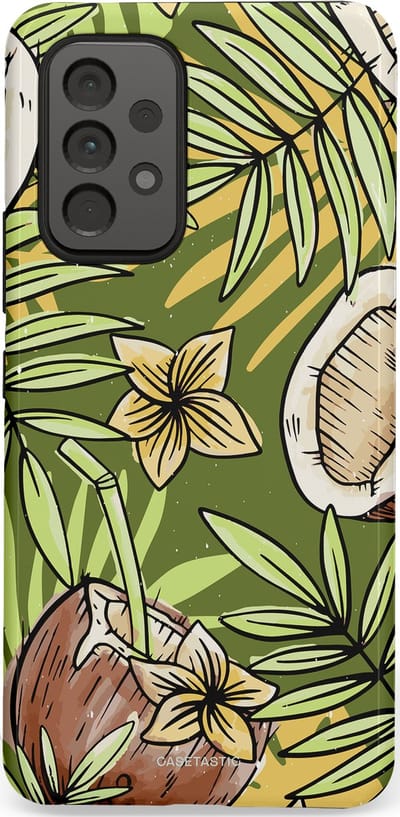 Casetastic Hoesje Geschikt voor Samsung A53 - Stijlvolle Beschermende Duo-layer Case - Kokos Chill