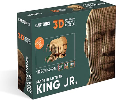 CARTONIC- MARTIN LUTHER KING Jr.- 3D puzzels- Puzzels- 3D- Kinderen en volwassenen- DIY- interieur- puzzel