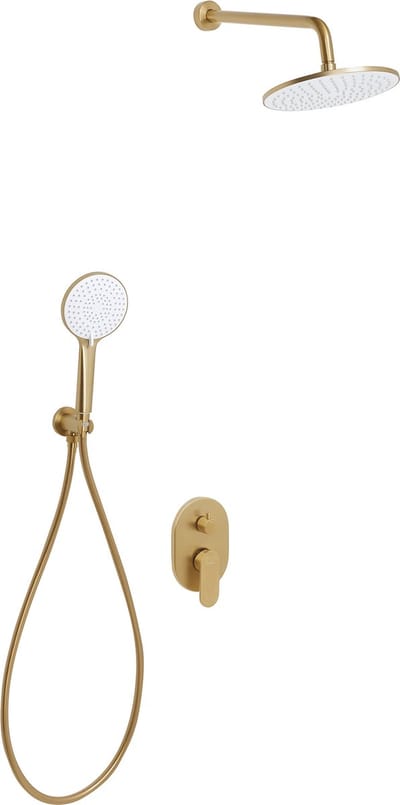 TINGUIRIRICA - Ingebouwde doucheset met regendouche - Goud - Messing