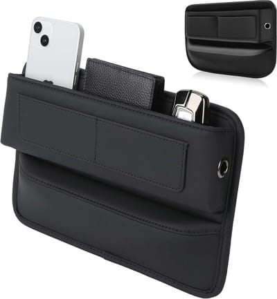 longziming - Autospleet Organizer - Auto Organizer voor Autostoel - Opbergbox Autostoel - Waterdicht en Antislip - Kras- en Slijtvast - PU-Leer - Ademend en Geluidloos - Ruimtebesparend - 1 Stuk