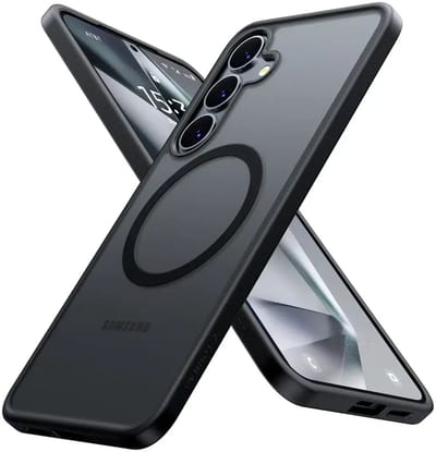 TORRAS Guardian Magnetic Hoesje Geschikt voor Samsung Galaxy S25 Plus - Compatibel met MagSafe / Qi2 - Matte Beschermhoes - Back Cover met Magneet Zwart