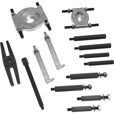 Ensemble d'extracteurs de roulements, kit de séparateurs robustes pour roulements, capacité de 5 tonnes, avec mâchoires de 2  et 3 , 14 pièces bleu