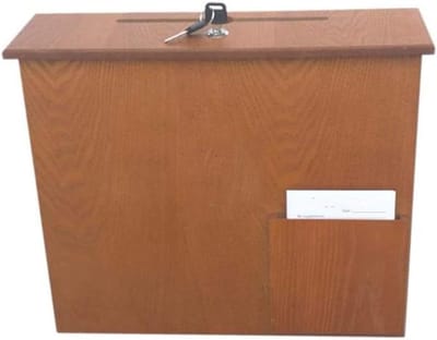 Houten Brievenbus - Buitenpost - Veilige Post Ontvangst - Afsluitbaar met 2 sleutels - 36 cm breed - Houtkleurig