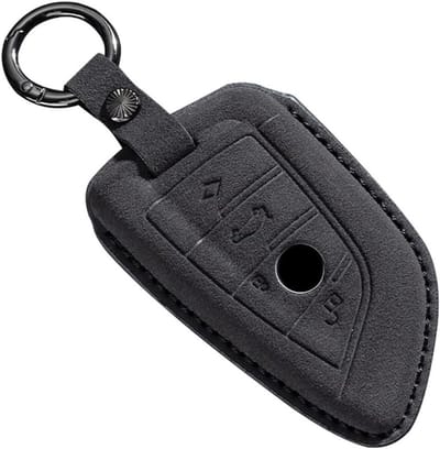 Elegante Sleutelhoes voor BMW X1 X3 X4 X5 X6 F15 F16 G30 3 Serie 5 Serie 7 Serie G11 F48 G20 F30 G12 X5M X6M - Suède Sleutelbescherming voor 4 Sleutels, Duurzaam en Stijlvol