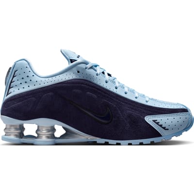 Nike Shox R4 Keizerlijk Paars Celestijn Blauw Dames Sneakers Zwart Metaal-Zilver HQ7739-500 36.5 gray