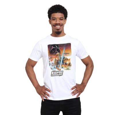 Star Wars Unisex volwassen Episode 5 Poster T-shirt (Wit)