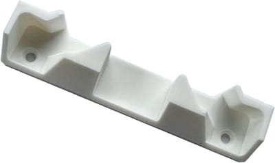 Dakraam sluitplaat - Sluiting reparatie - Dakraam onderhoud - Kunststof vervanging - 12x3x1.5 cm - Wit