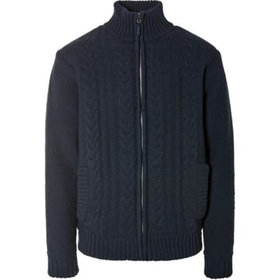LIVERGY Gebreide heren vest (S, Marineblauw)