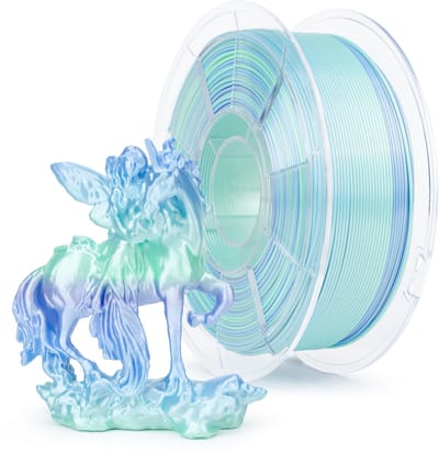 ZIRO Silk PLA Filament 1.75mm – 1KG – Pure – Luxueuze Glanzende Oceaan Kleurenoverloop – 3D Printer Filament