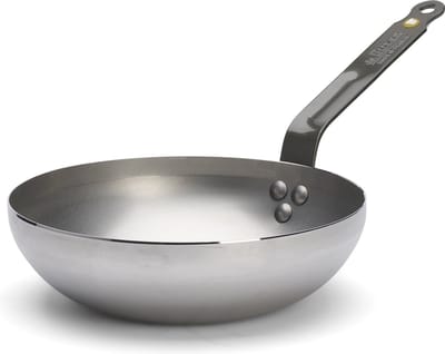 de Buyer Mineral B Wokpan 24 cm – Brede Bodem – Plaatstaal – PFAS-vrij – Geschikt voor Alle Warmtebronnen incl. Inductie