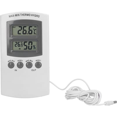 LCD Temperatuur- en Vochtigheidsmeter Wandmonteerbaar Bedraad Bloemen Planten Hygrometer voor Thuis
