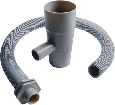 Regenton Aansluitset met Regenwaterafleider en Flexibele Slang voor Ø75 mm Regenpijp