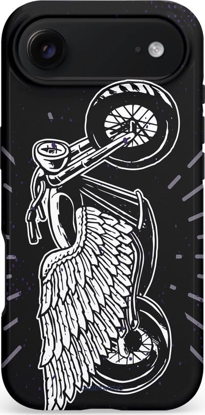 Casetastic hoesje geschikt voor Apple iPhone Air - MagSafe - Dubbellaagse bescherming - Retro highway - Fashion Case - Donkerblauw Zwart Grijs