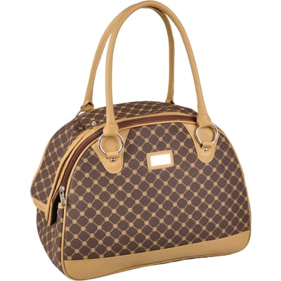 Draagtas hond – Draagtas kat – Flamingo Chloe 1 Bruin – 41 x 20 x 31 cm – kunstleder – ventilatiegaas – uitneembare bodem – voetjes – veiligheidsriem – reistas hond & reistas kat