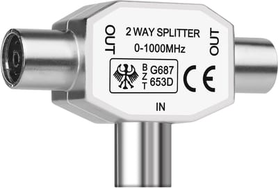 Allecto Cable TV antenne connector - F-type aansluiting - Compact en portable - Coaxiale kabel - Geschikt voor televisie en gaming consoles