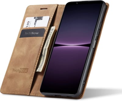 Hoesje geschikt voor Sony Xperia 1 IV - Book Case Leer Slimline Bruin