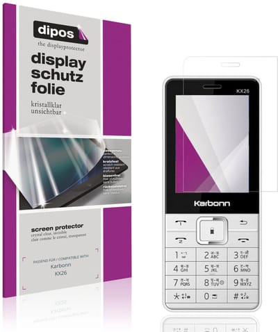 dipos – 4x Beschermfolie geschikt voor Karbonn KX26 | Krasbestendige & heldere Screenprotector Ultra-Thin