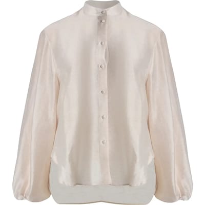 Blouse met mao-kraag voor dames Mat Fashion