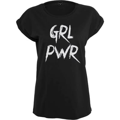 Mister Tee - GRL PWR Dames T-shirt - 2XL - Zwart